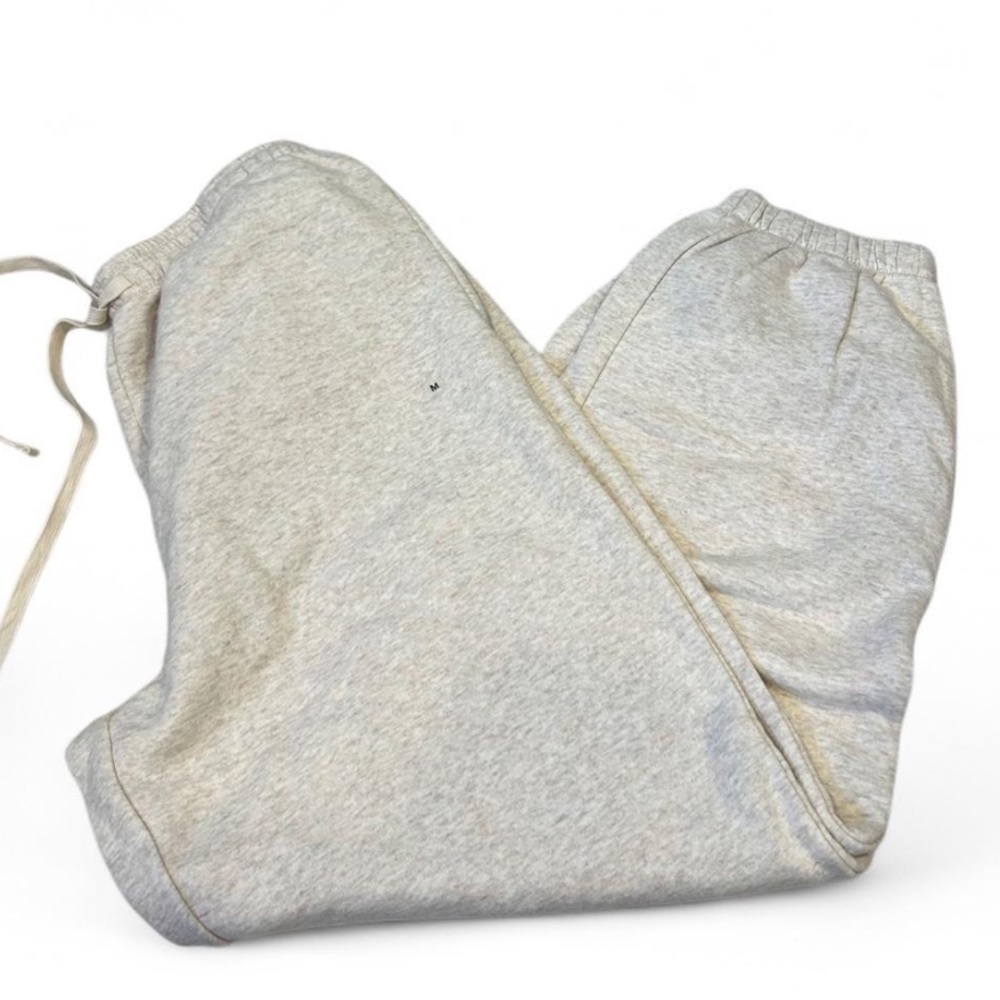 American Eagle Everyday Luxe Jogger Pants Cream Heathered Size Medium NWT - Picture 3 of 7